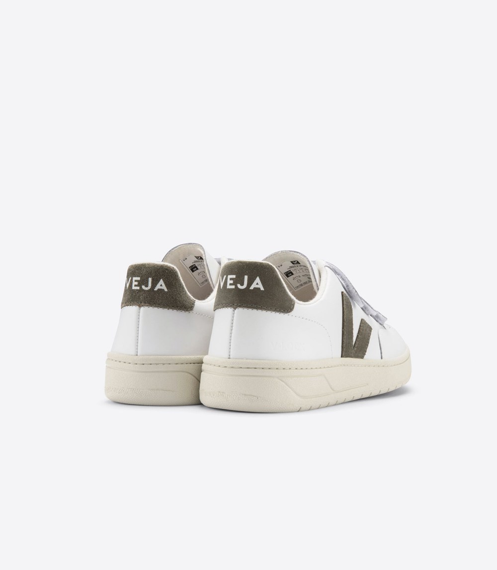 Tenis Veja Hombre - V-Lock Cuero - Blancos - 381QTESUB